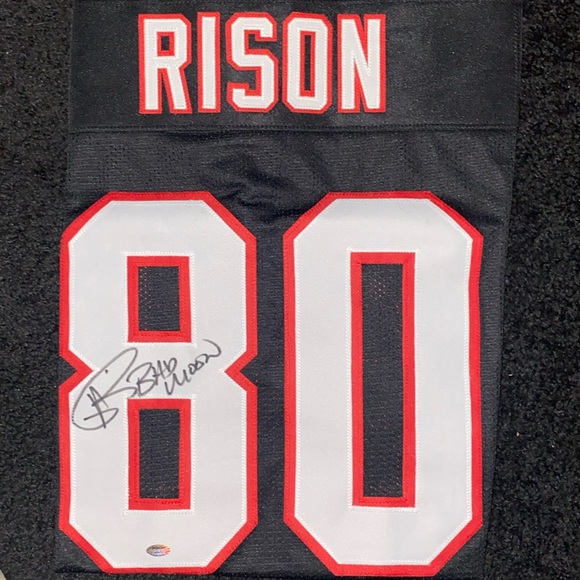 NWOT Atlanta Falcons Andre Rison authentic signed autograph jersey A534199.Black - Picture 1 of 7